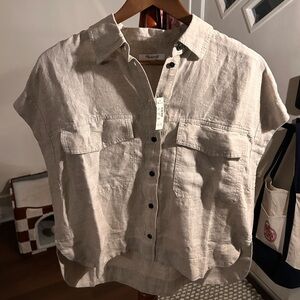 Madewell Light Tan Linen Shirt